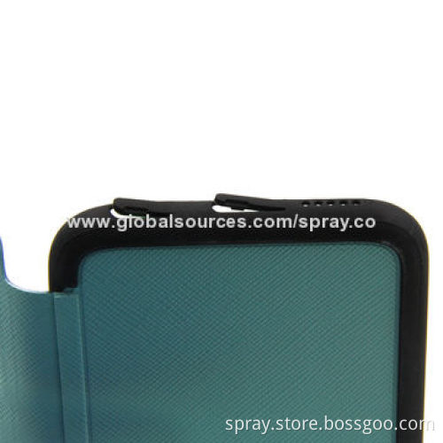 Slim Flip Leather Cases for iPhone, Interior TPU/Microfiber Perfectly Combined in Heat Pressing